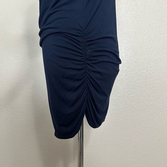 Michael Stars Cowl Neck Ruched Side Stretch Jersey Knit Tunic/Dress, Sz Large - Picture 5 of 12